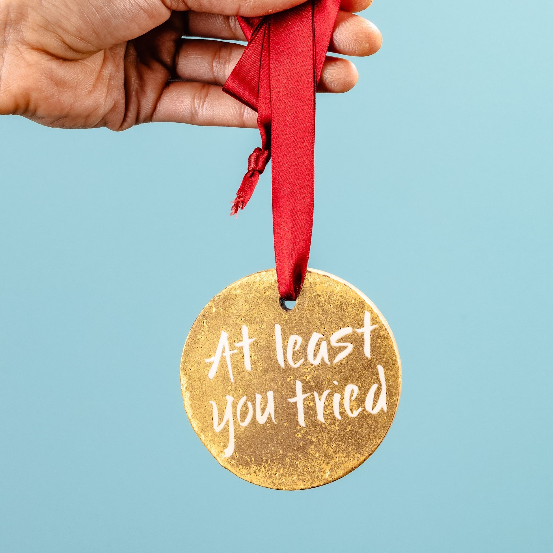 Funny chocolate gold medal to say congratulations