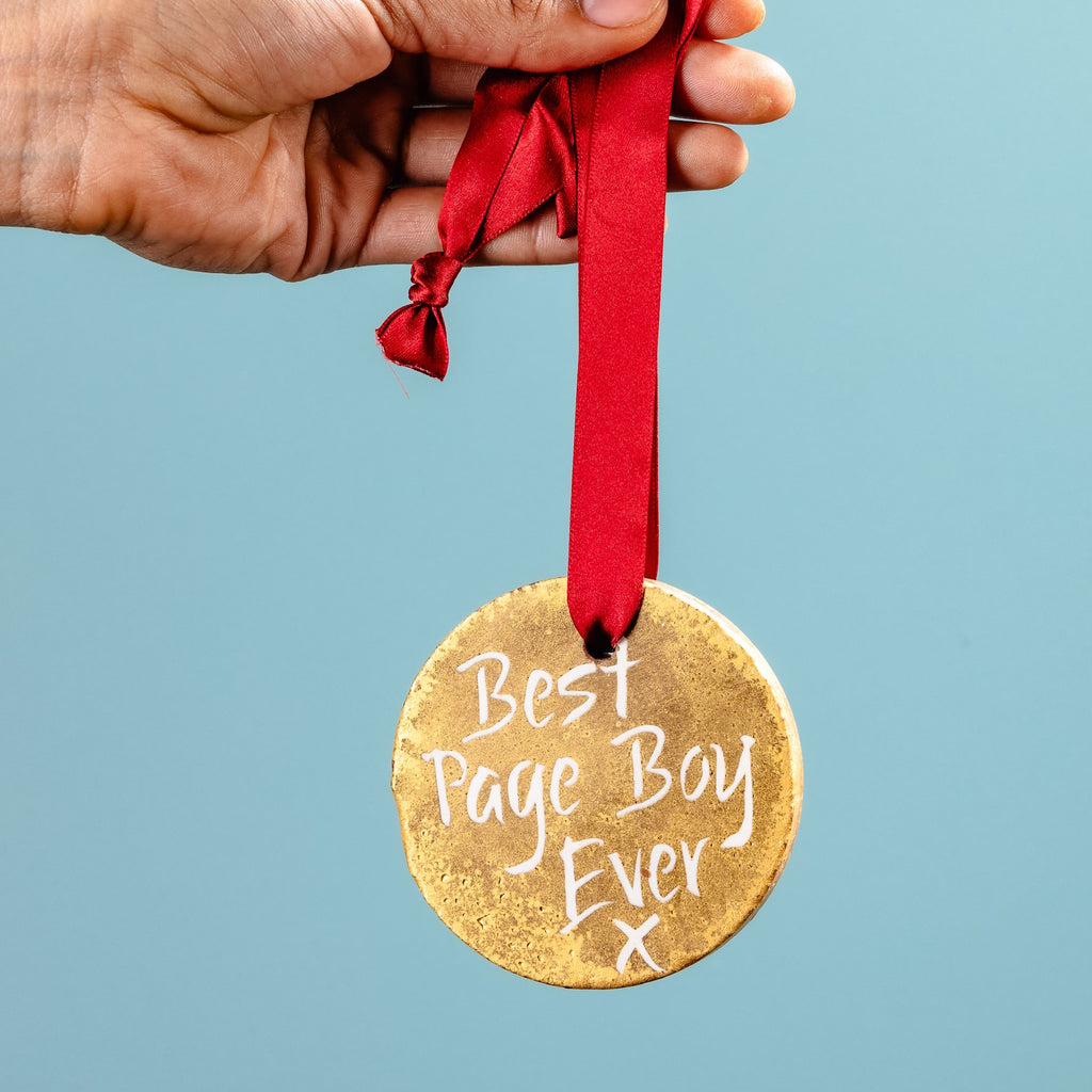 Chocolate medal gift for Page Boy
