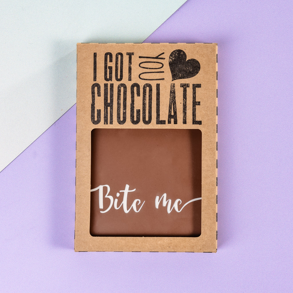 bite me chocolate gift in packaging